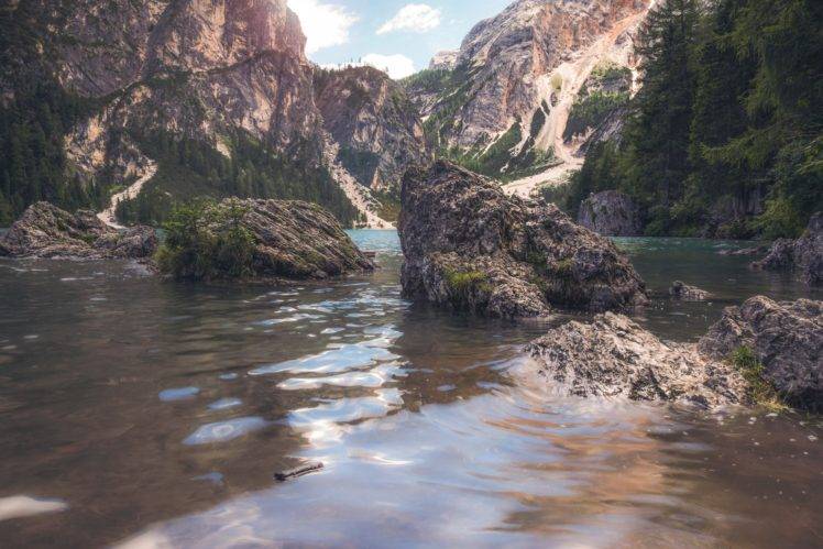 nature, Water, Trees, Mountains HD Wallpaper Desktop Background