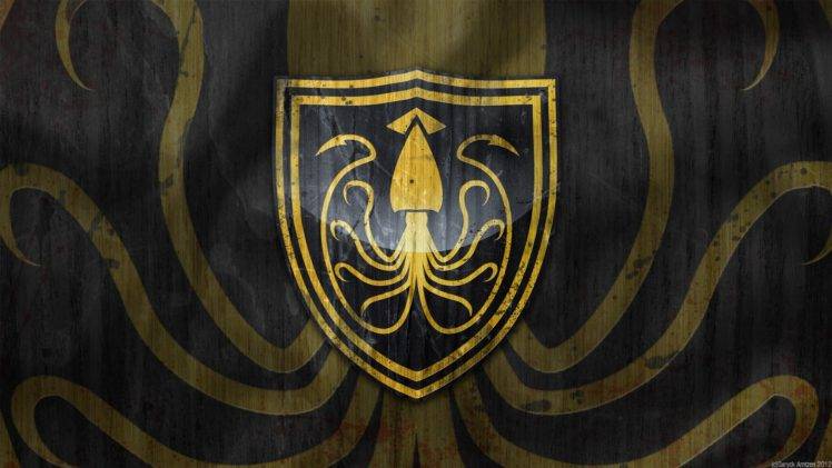 Game of Thrones: A Telltale Games Series, Shields, A Song of Ice and Fire, House Greyjoy HD Wallpaper Desktop Background