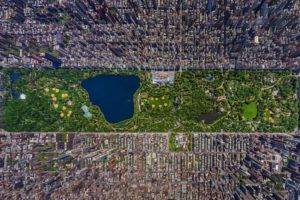 New York City, Central Park, Town, River