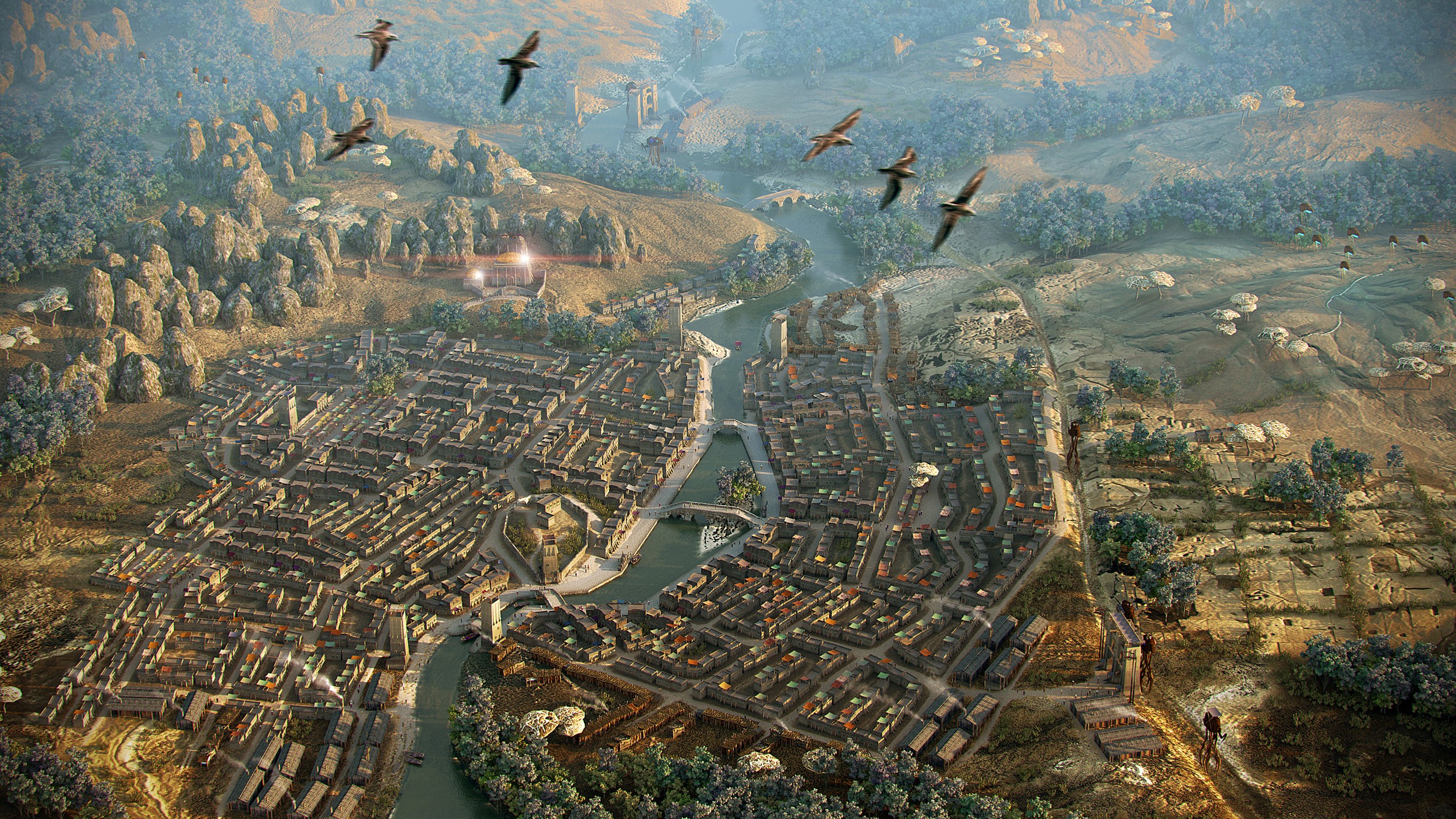 town, River, The Elder Scrolls III: Morrowind Wallpaper