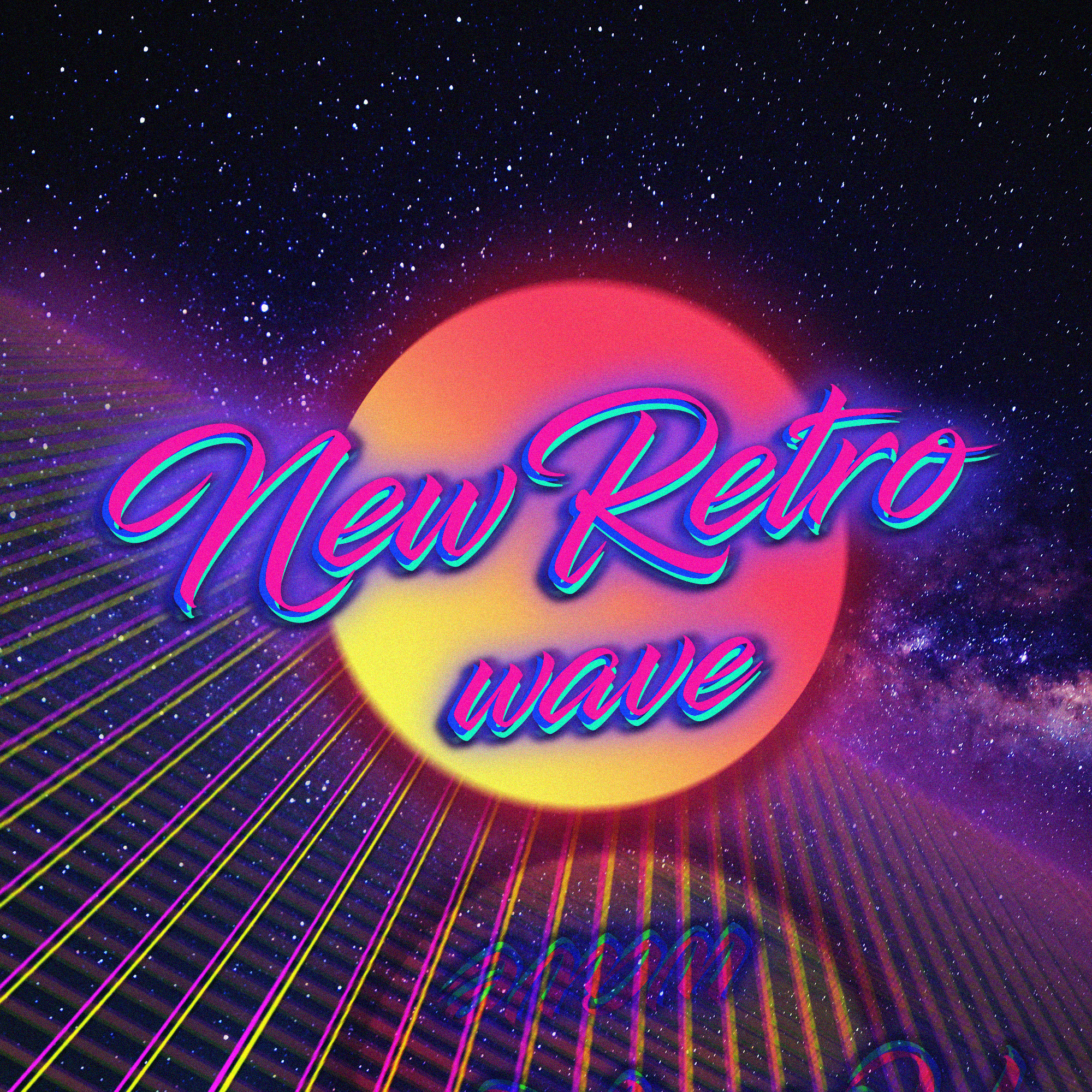 Retro style, New Retro Wave, 1980s, Digital art, Neon, Vintage, Space, Typography Wallpaper