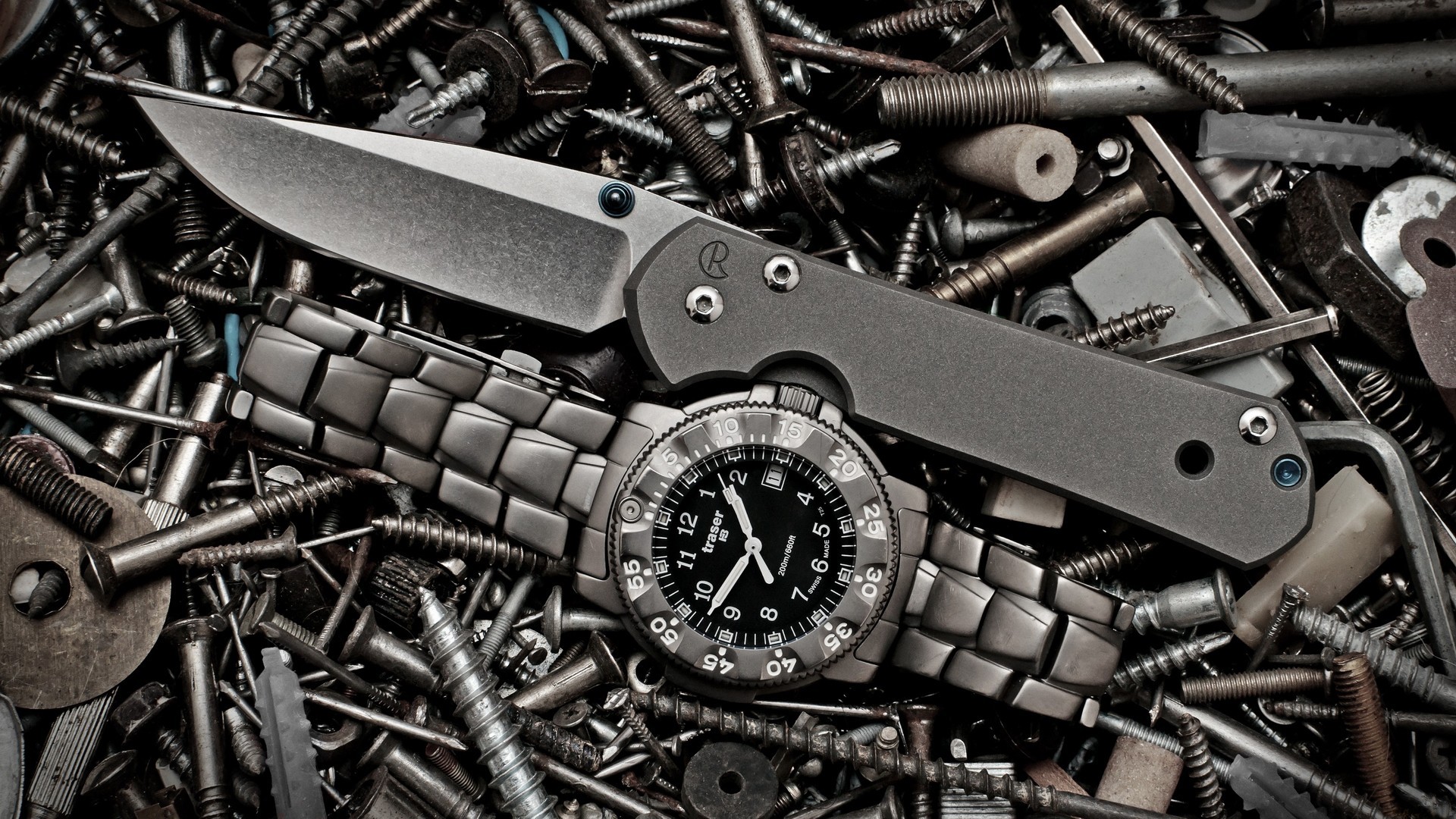 watch, Knife, Screws, Chris reeve knives, Sebenza Wallpaper