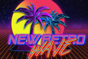 New Retro Wave, Vaporwave, Neon, Typography, Digital art, 1980s