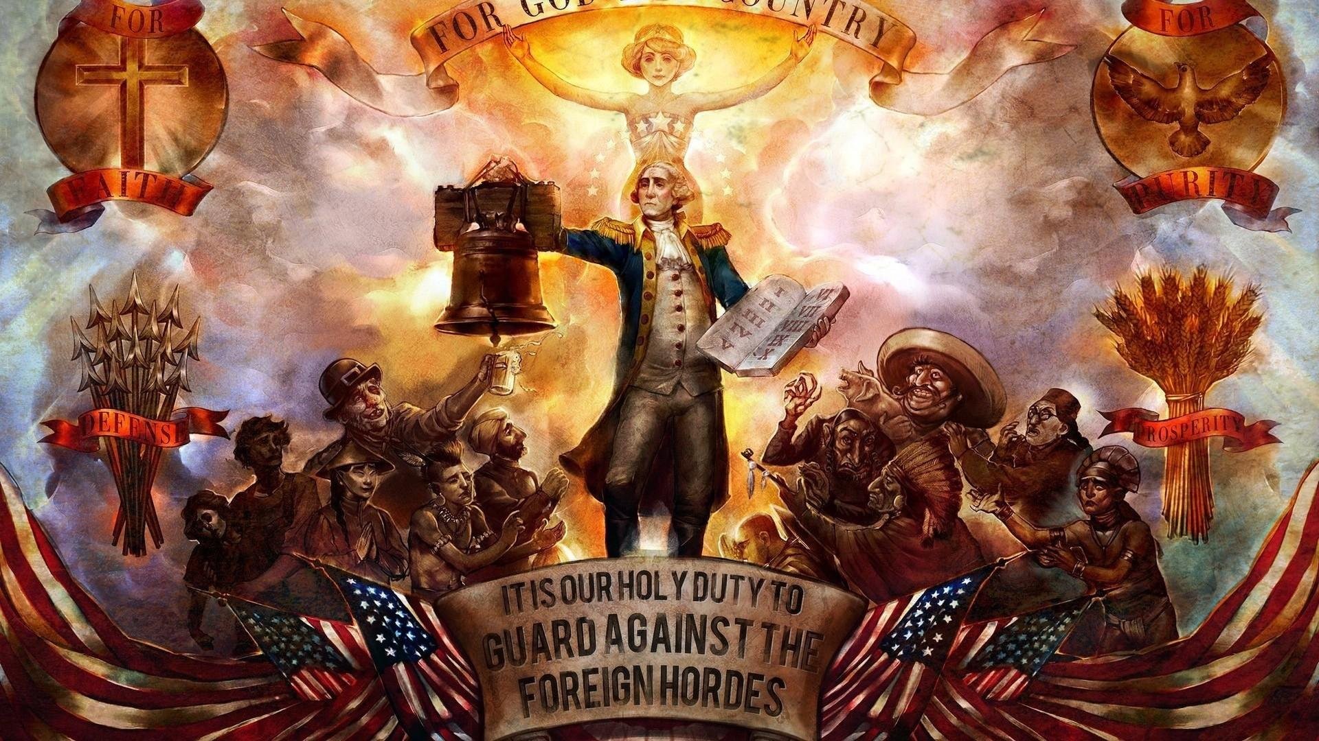 USA, Religion, BioShock Infinite Wallpaper