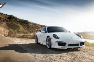 Porsche 911 Carrera S, Porsche Carrera 4, Car, White cars, Beach