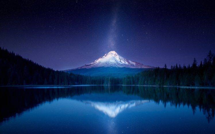 mountains, Milky Way HD Wallpaper Desktop Background