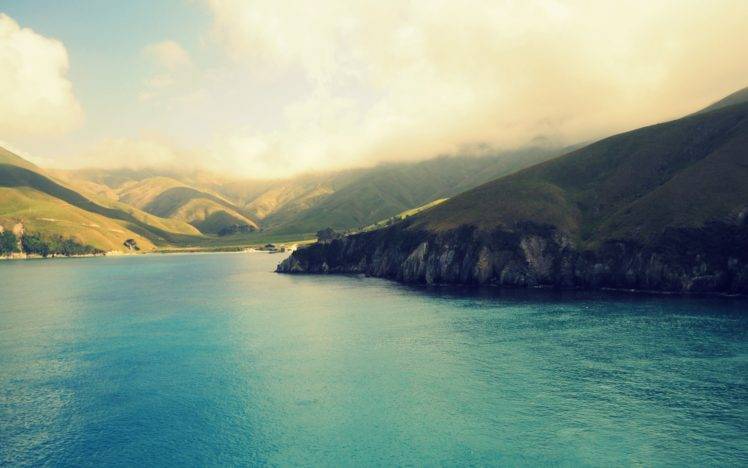 New Zealand, Sea, Mountains HD Wallpaper Desktop Background