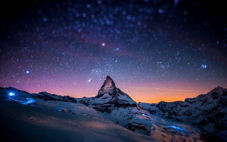 mountains, Nebula HD Wallpaper Desktop Background