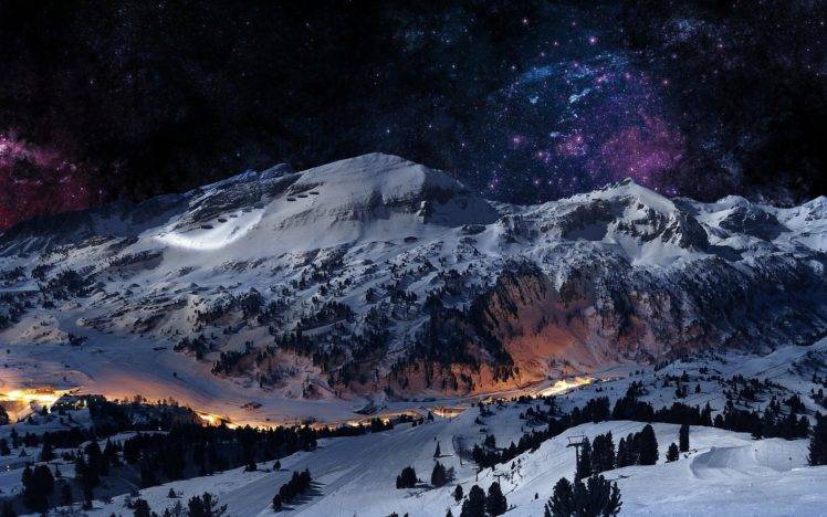 snow, Sky, Mountains HD Wallpaper Desktop Background