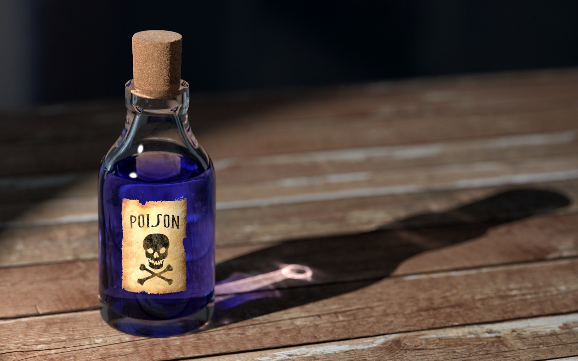 Poison, Wood, Bottles Wallpaper