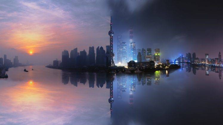 night, City, Shanghai HD Wallpaper Desktop Background