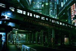 city, Cyberpunk, Night, Metro, Hong Kong