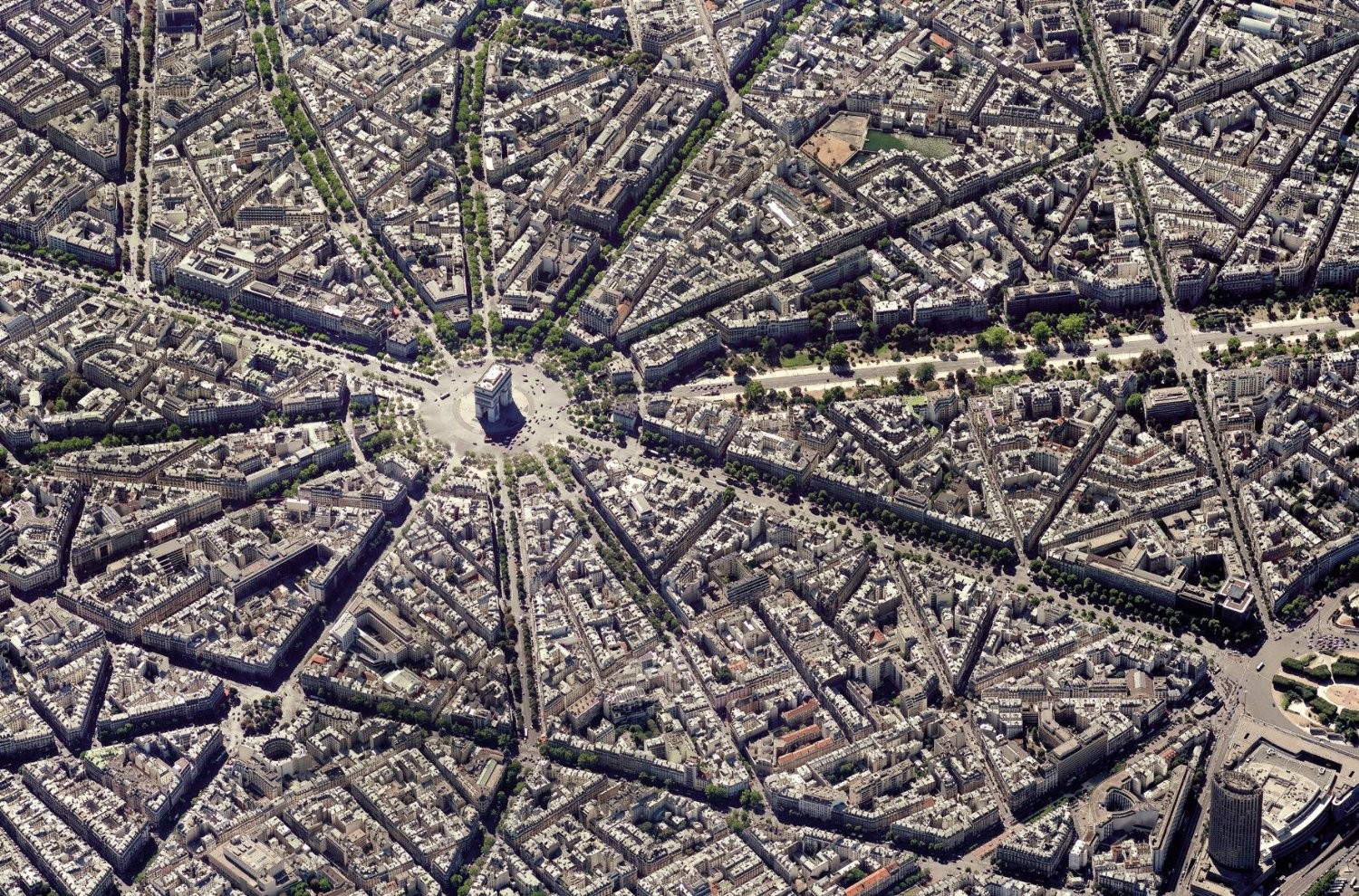 city, Puzzles, Paris, France, Aerial view, Arc de Triomphe Wallpaper