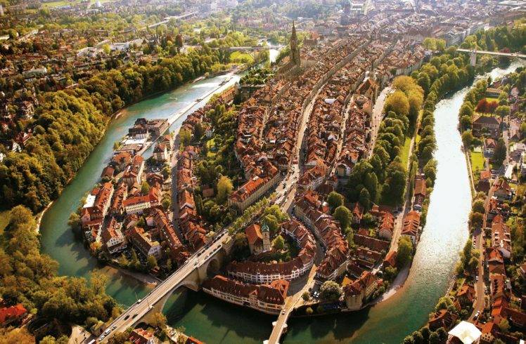 city, River, Bridge, Bern, Switzerland HD Wallpaper Desktop Background