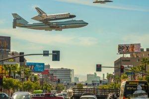 planes, City, Space Shuttle Endeavour