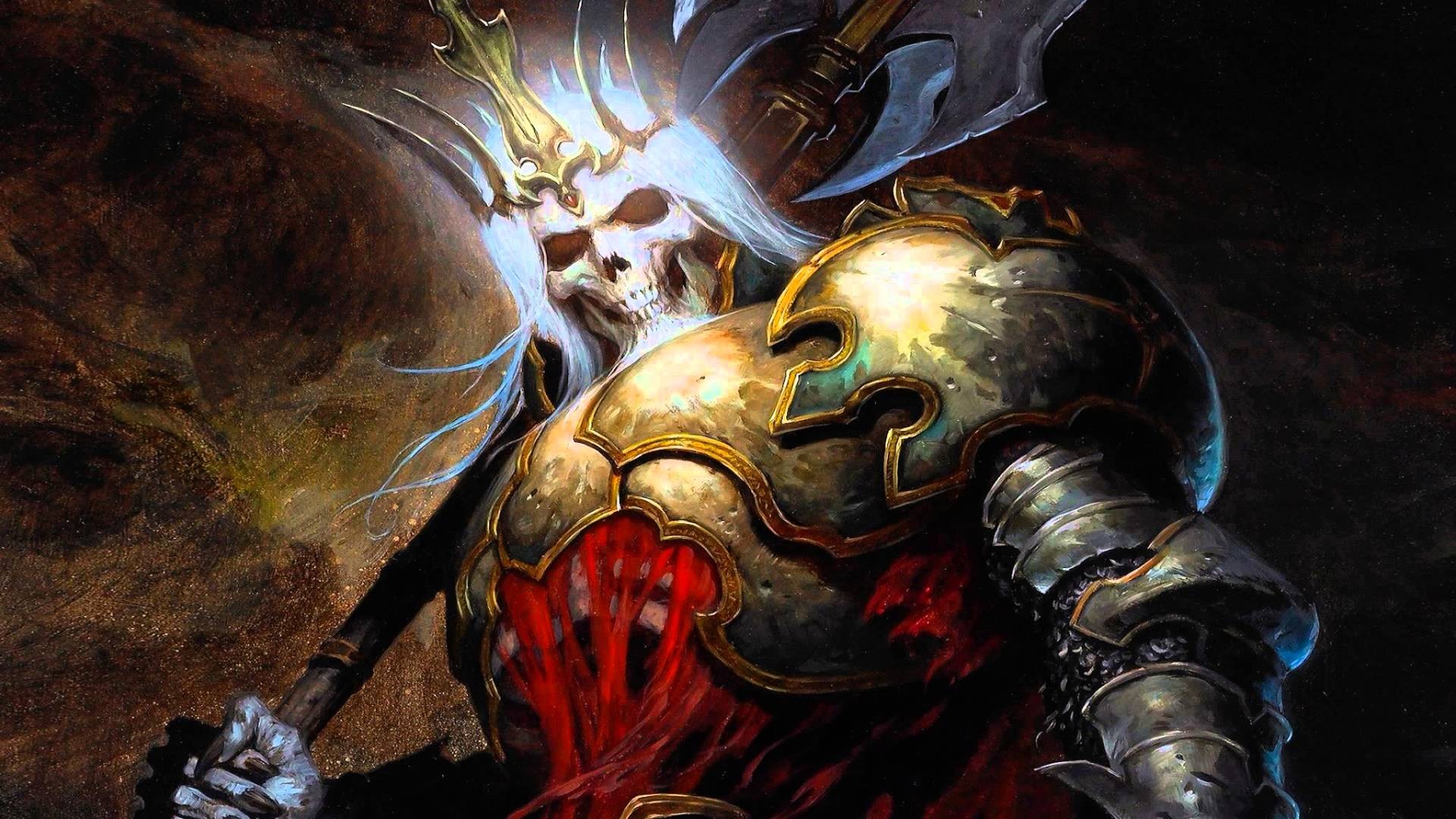 king, Creature, Skull, Video games, Diablo III, Diablo, King Leoric, Skeleton King Wallpaper