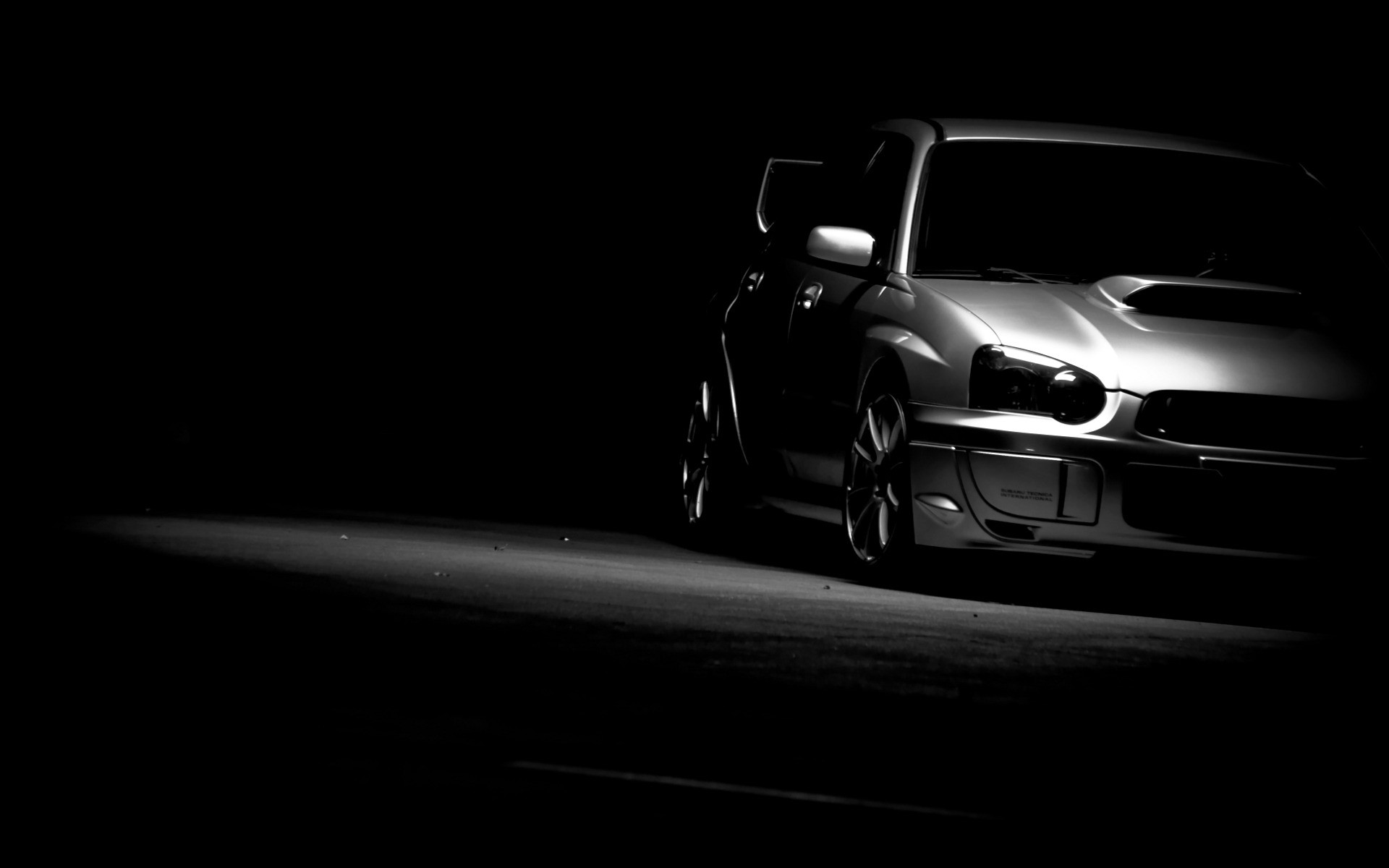 car, Subaru, Simple, Monochrome Wallpaper