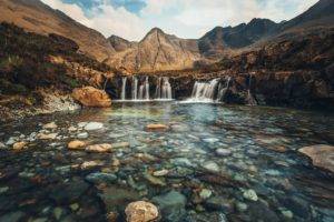 The Fairy Pools, Fairy Pools, Skye, Scotland, Water, Mountains, Waterfall, Long exposure