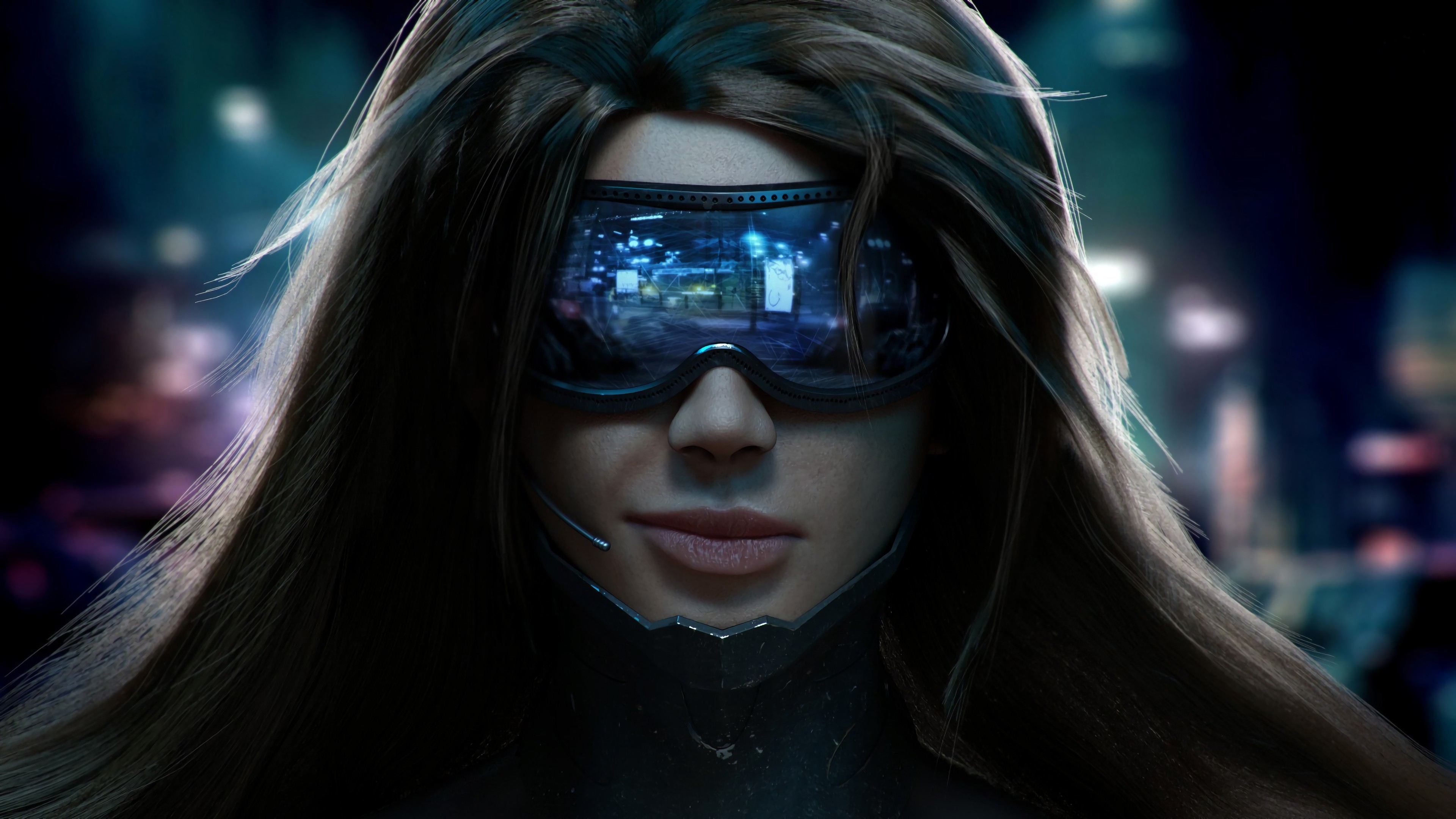 women, People, Pilot, Headsets, Cyberpunk, Cyberpunk 2077, Video games, Futuristic Wallpaper