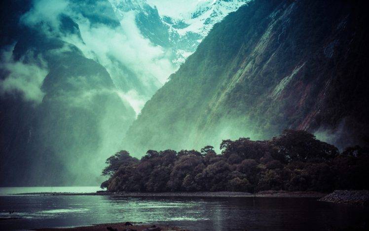 mountains, Lake, New Zealand HD Wallpaper Desktop Background
