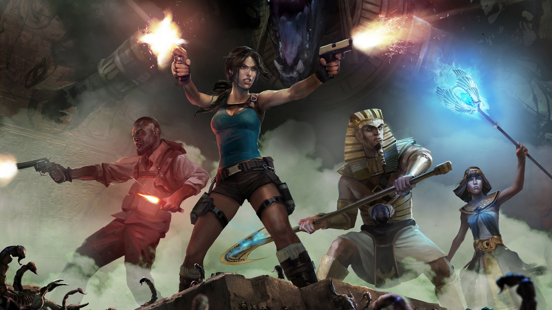 gamers, Lara Croft, Video games, Lara Croft and the Temple of Osiris, Tomb Raider Wallpaper
