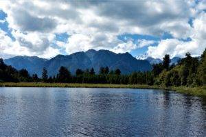 New Zealand, Lake Matheson, Jetty Viewpoint