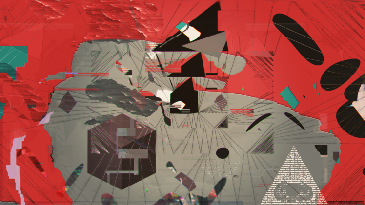 glitch art, Abstract, Red HD Wallpaper Desktop Background