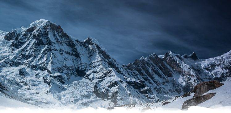 mountains, Snowy peak HD Wallpaper Desktop Background