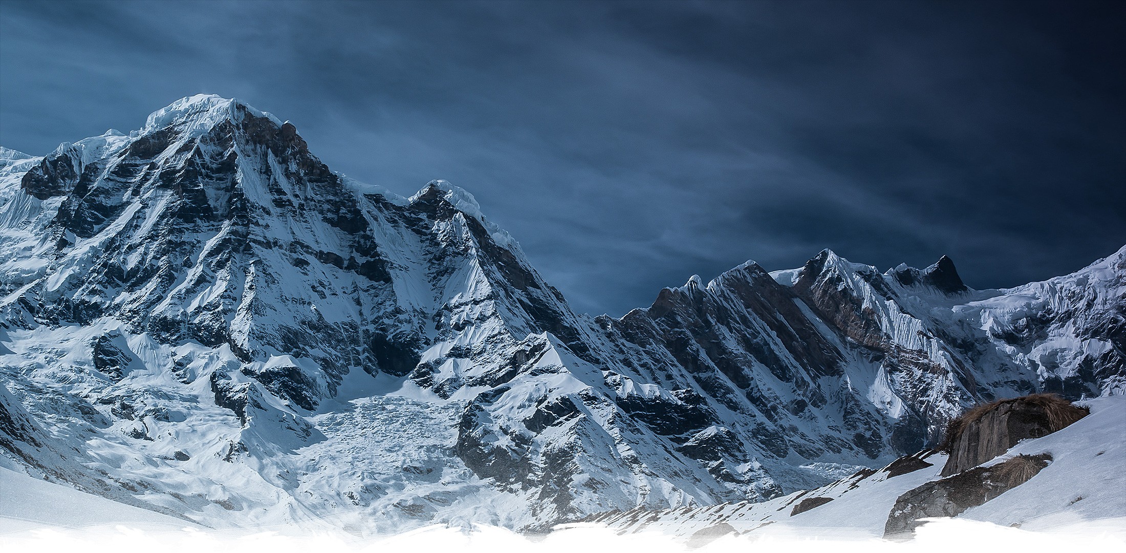mountains, Snowy peak Wallpaper