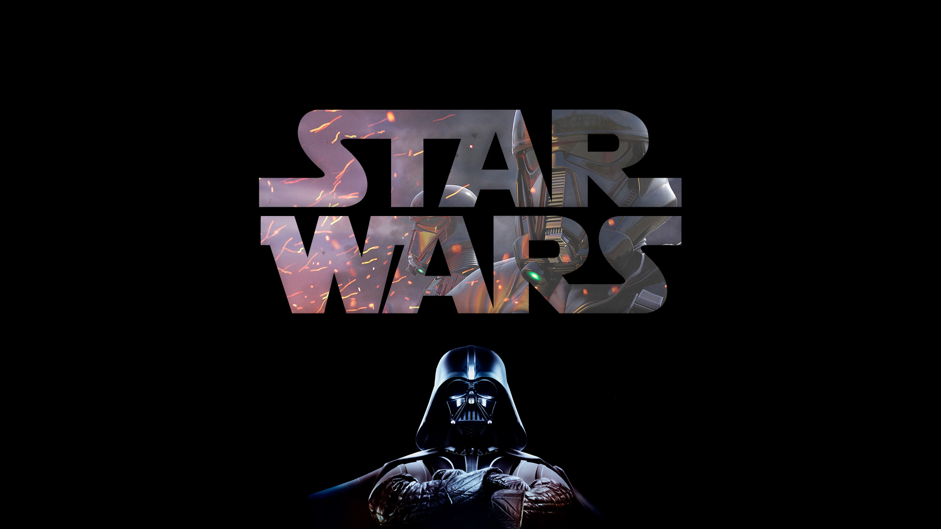 Darth Vader, Star Wars, Typography Wallpaper