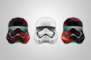 stormtrooper, Star Wars, Low poly, Galaxy