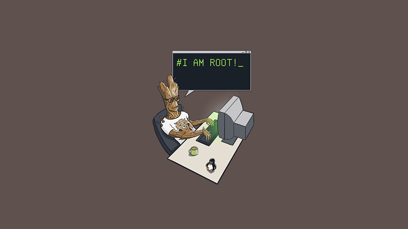 Groot, Linux, Root, Guardians of the Galaxy Vol. 2 Wallpaper