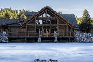 cabin, Lake, Frozen lake, Landscape, Colorado, Mountains, Photography