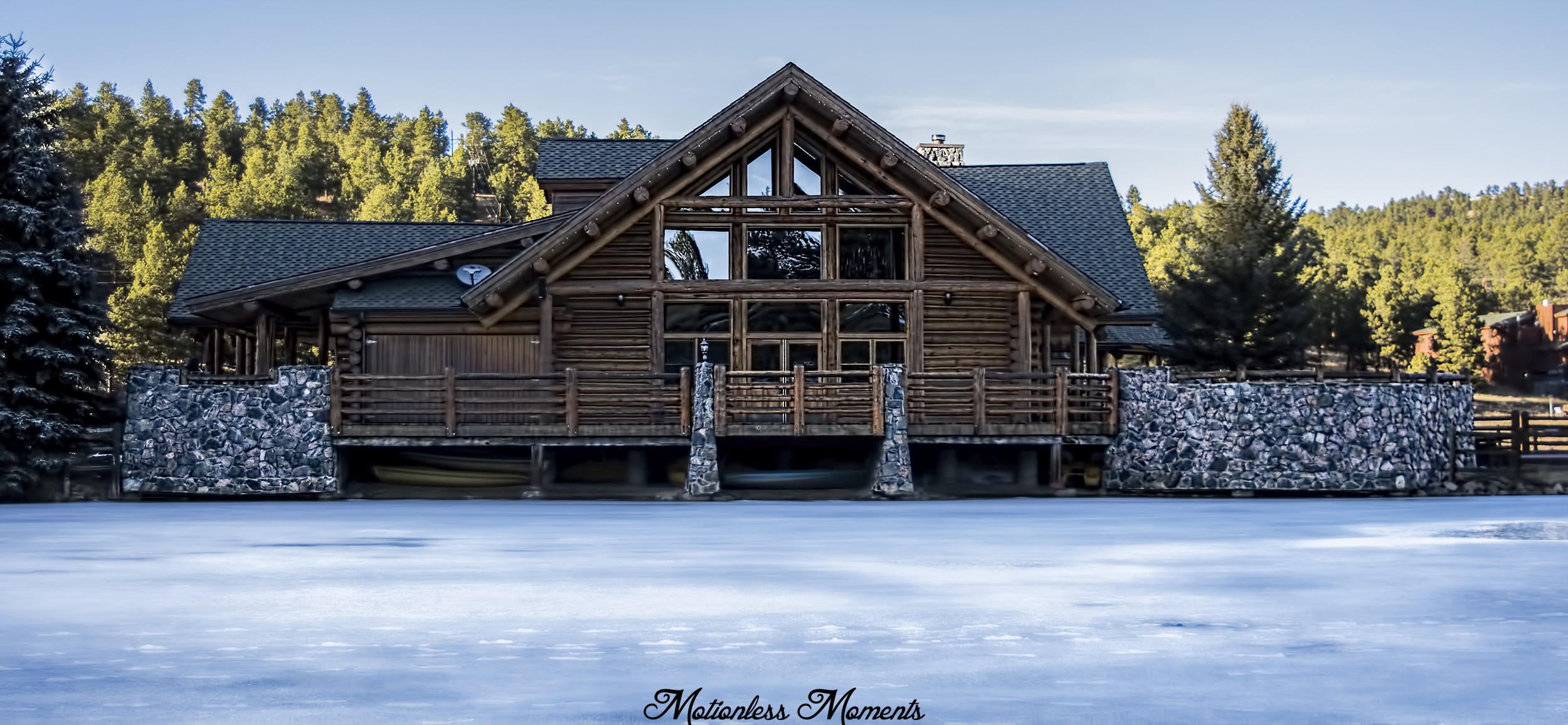 cabin, Lake, Frozen lake, Landscape, Colorado, Mountains, Photography Wallpaper