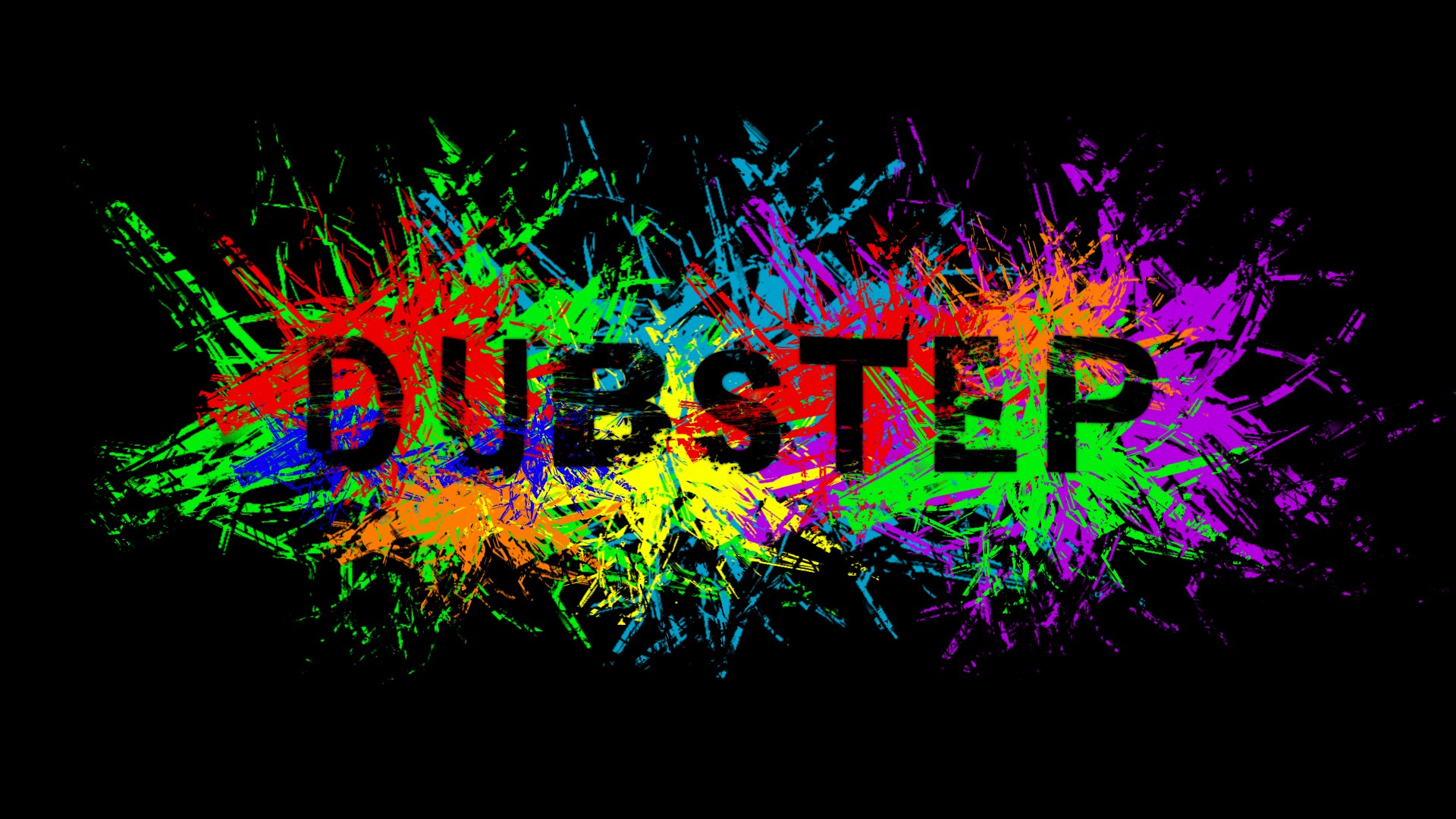 dubstep, Music, Colorful, Black background Wallpaper