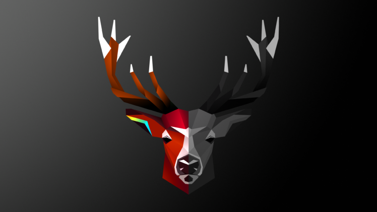 abstract, Deer, Animals, Digital art HD Wallpaper Desktop Background