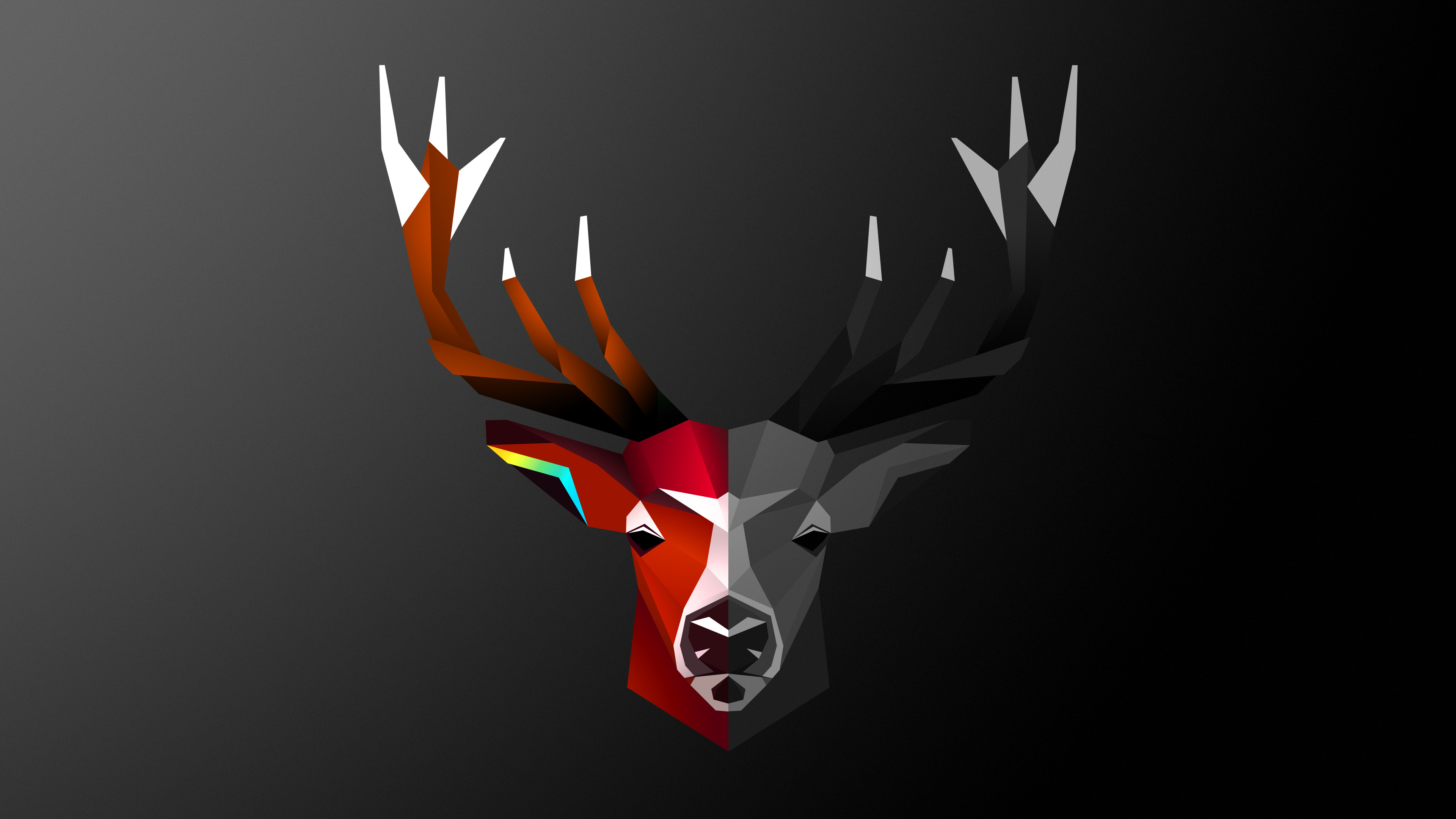 abstract, Deer, Animals, Digital art Wallpaper