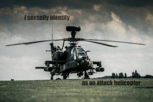 gender, Attack helicopters, Humor, Boeing Apache AH 64D