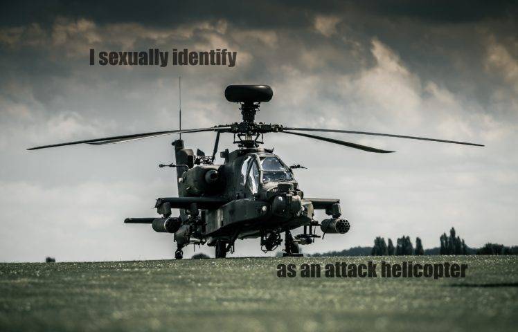 gender, Attack helicopters, Humor, Boeing Apache AH 64D HD Wallpaper Desktop Background