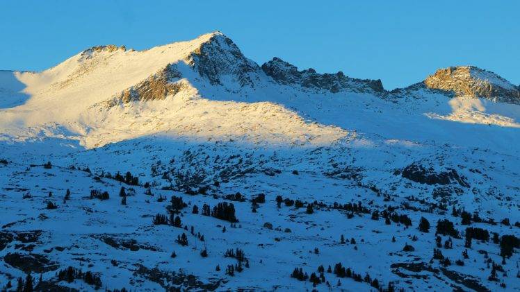 snow, Mountains, Landscape HD Wallpaper Desktop Background