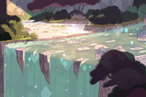 artwork, Waterfall, Steven Universe