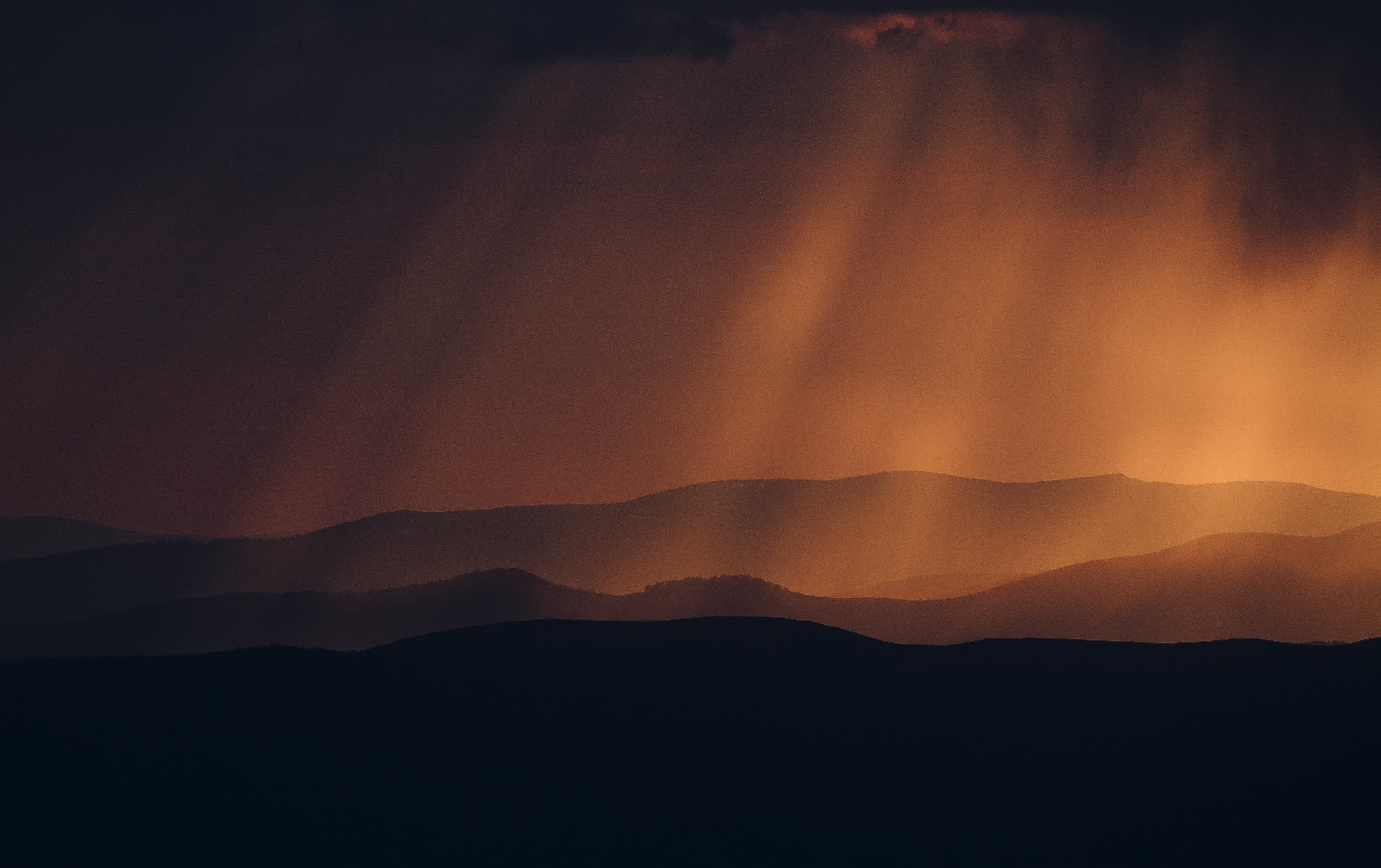 mountains, Landscape, Sunset, Sky, Nature Wallpaper