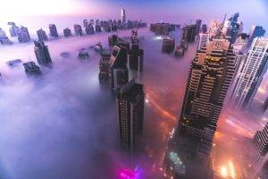 Dubai, Cityscape, Mist