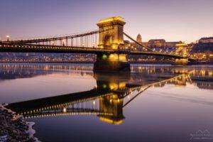 Hungarian, Budapest, Danube, Hungary, Chain Bridge