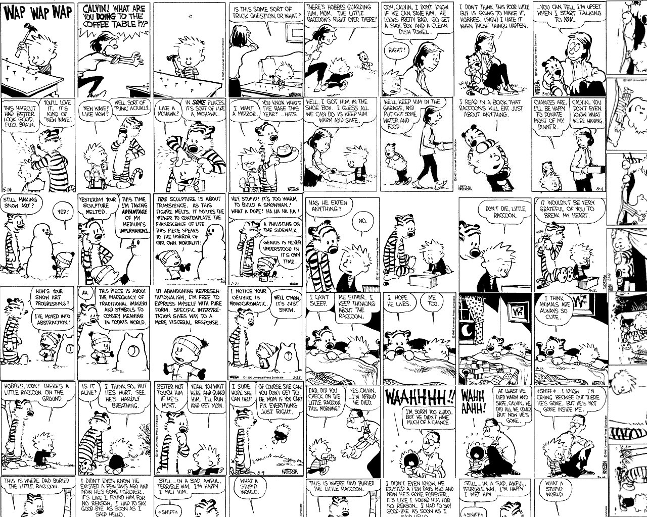 comic books, Calvin and Hobbes Wallpaper