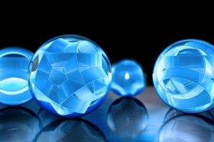 sphere, Abstract, Shapes, Blue, Reflection