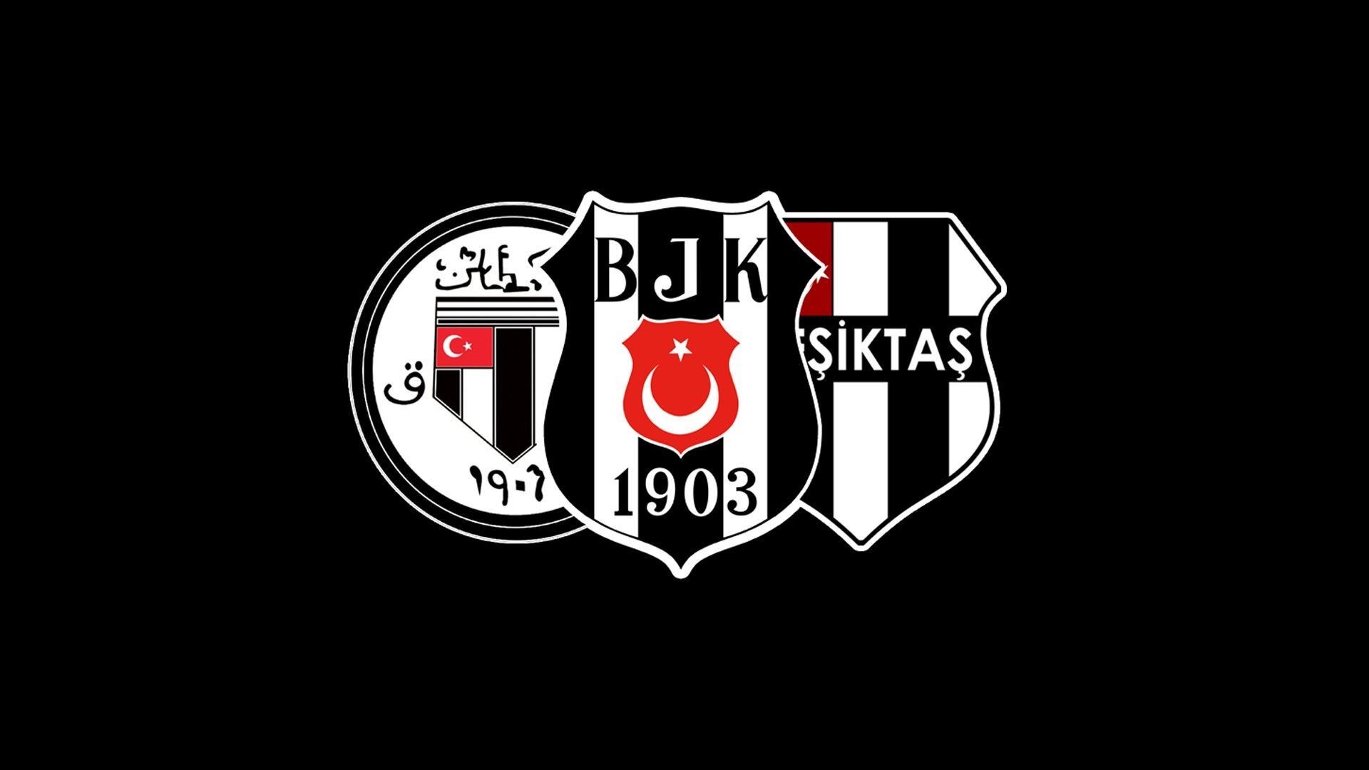 Besiktas J.K., Soccer clubs, Soccer, Logo, Black, White, Turkish Wallpaper