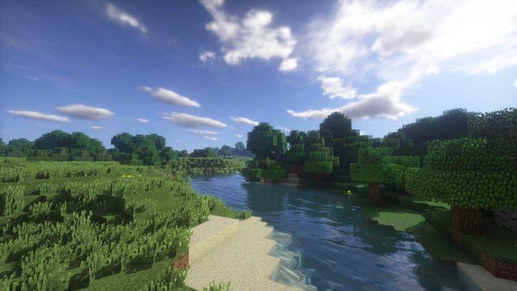 landscape, Minecraft, Shaders HD Wallpaper Desktop Background