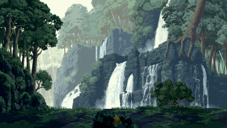 landscape, Pixel art, Rainforest HD Wallpaper Desktop Background