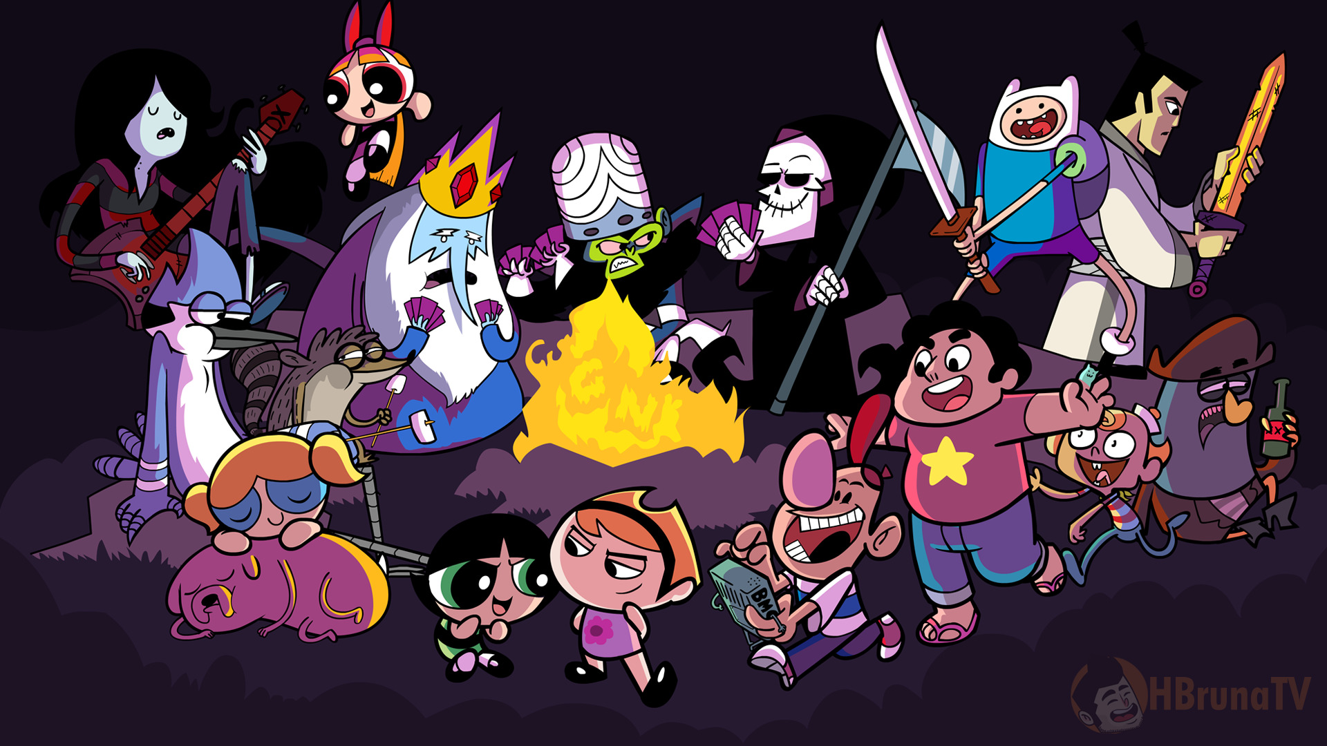 Adventure Time, Steven Universe, The Grim Adventures of Billy and Mandy, Powerpuff Girls, Regular Show, Samurai Jack, Cartoon Network Wallpaper